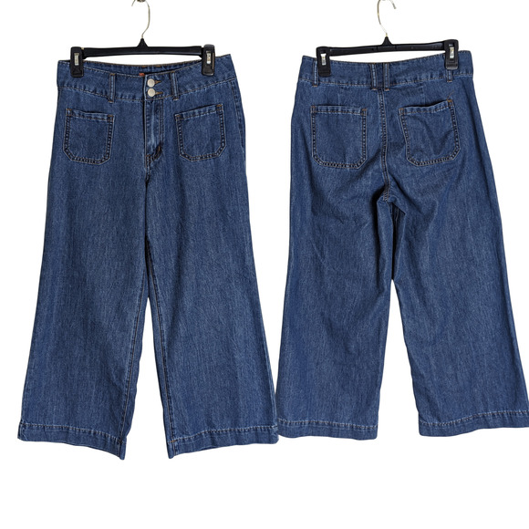 Vintage Inspired Wide Straight Leg Capri Jeans Women's Size 4 - Picture 9 of 9